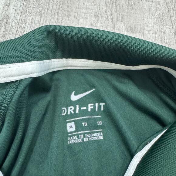Nike Michigan State Baseball Polo Shirt Men's Extra Large XL Green MSU Dri Fit - Picture 4 of 9